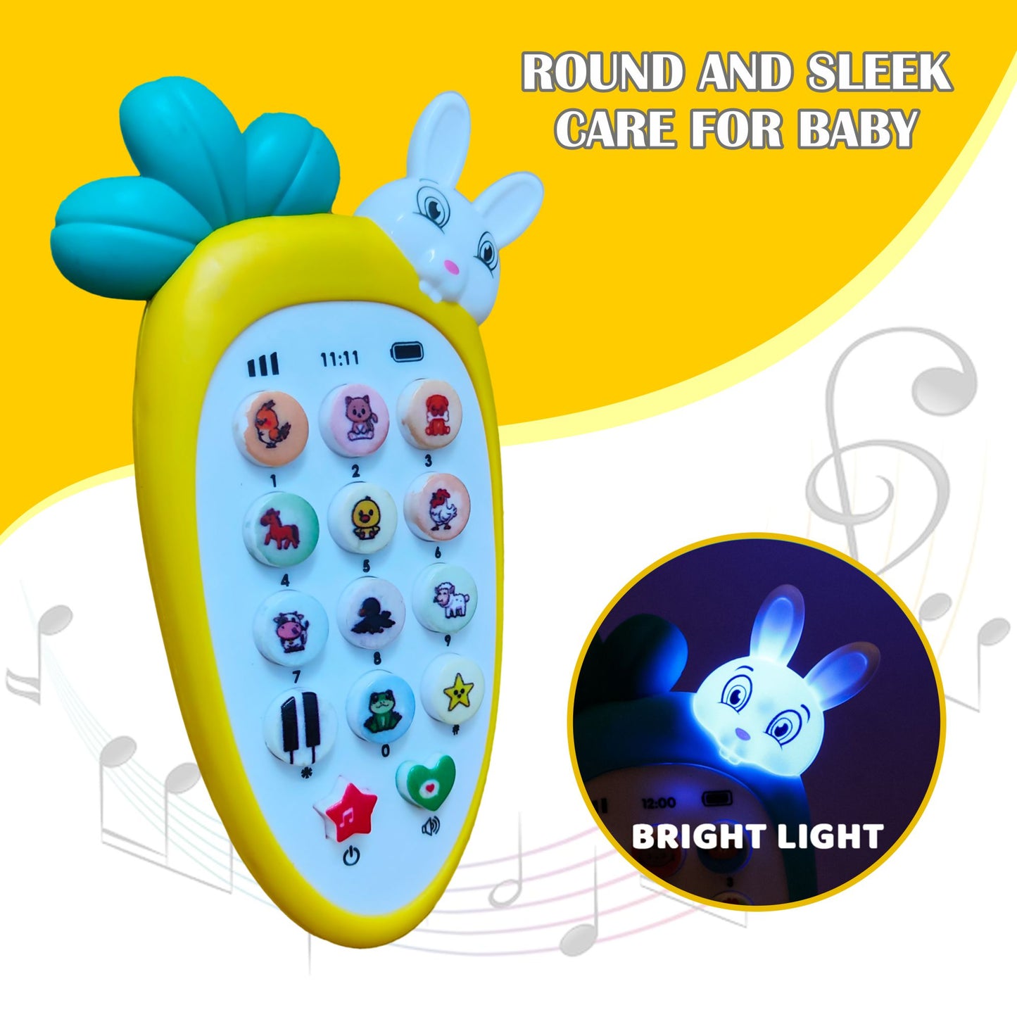 Carrot Tunes Melody Phone:Toy with Fun Lights and Musical Sounds