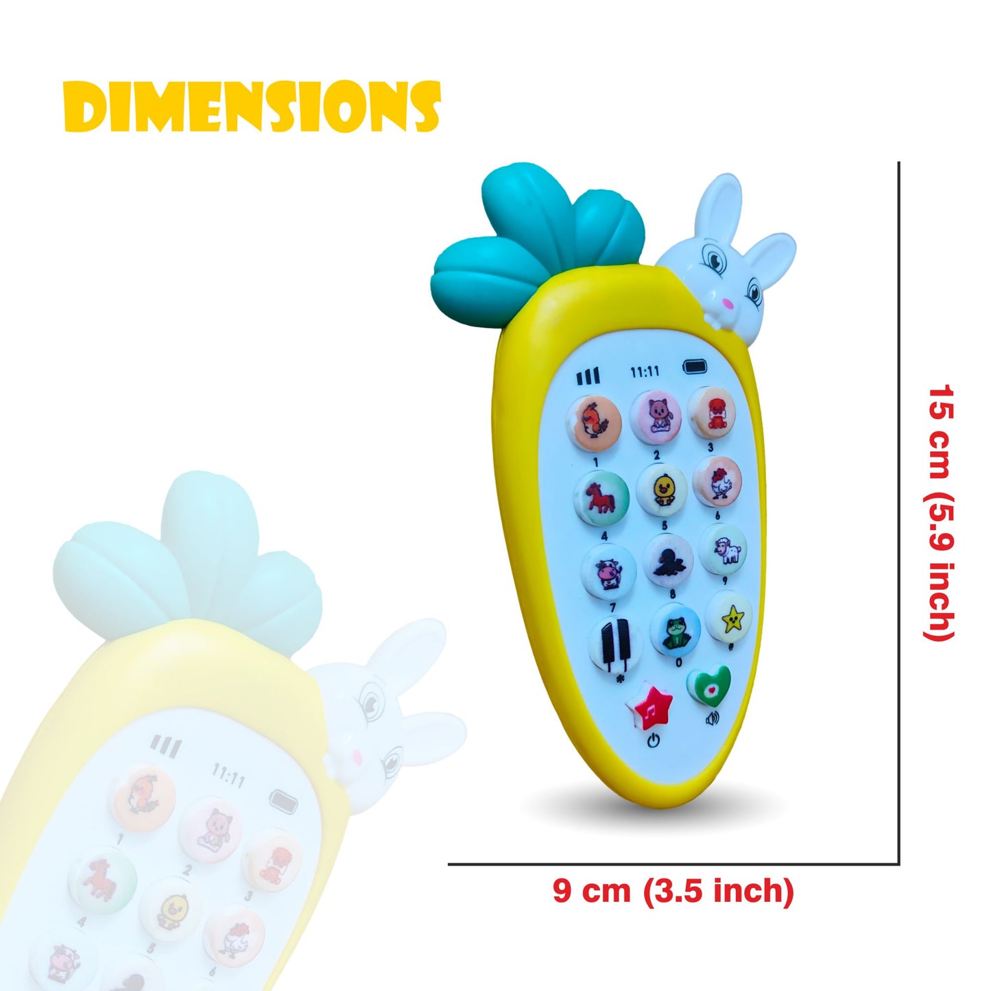 Carrot Tunes Melody Phone:Toy with Fun Lights and Musical Sounds