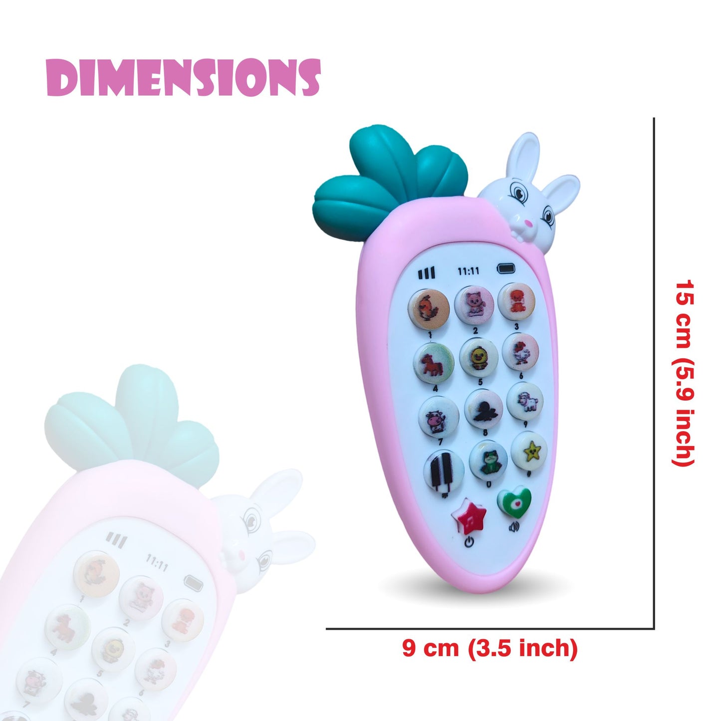 Carrot Tunes Melody Phone:Toy with Fun Lights and Musical Sounds