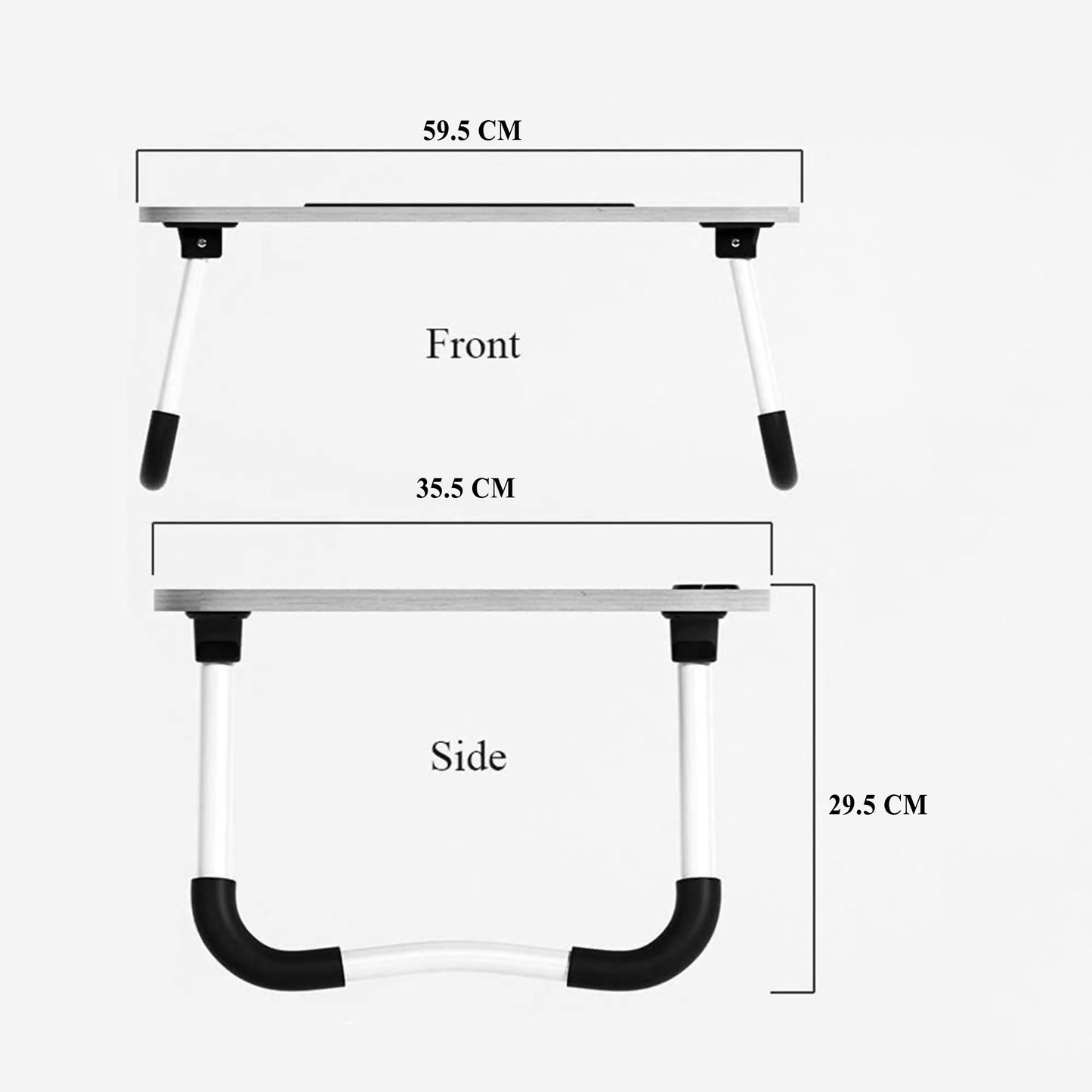 Wooden Laptop Bed Tray Table, Multifunction Lap Tablet Desk with Cup Holder