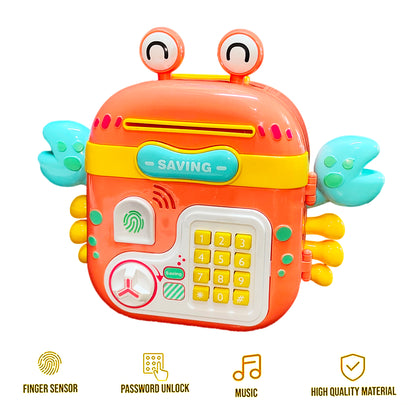 CRAB  Musical Money Safe Kids Piggy Savings Bank with Personal ATM - Piggy Bank - Assorted Color