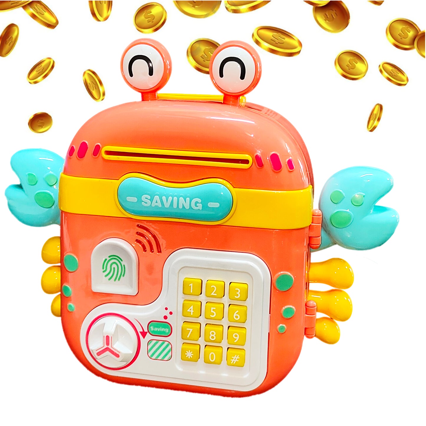 CRAB  Musical Money Safe Kids Piggy Savings Bank with Personal ATM - Piggy Bank - Assorted Color