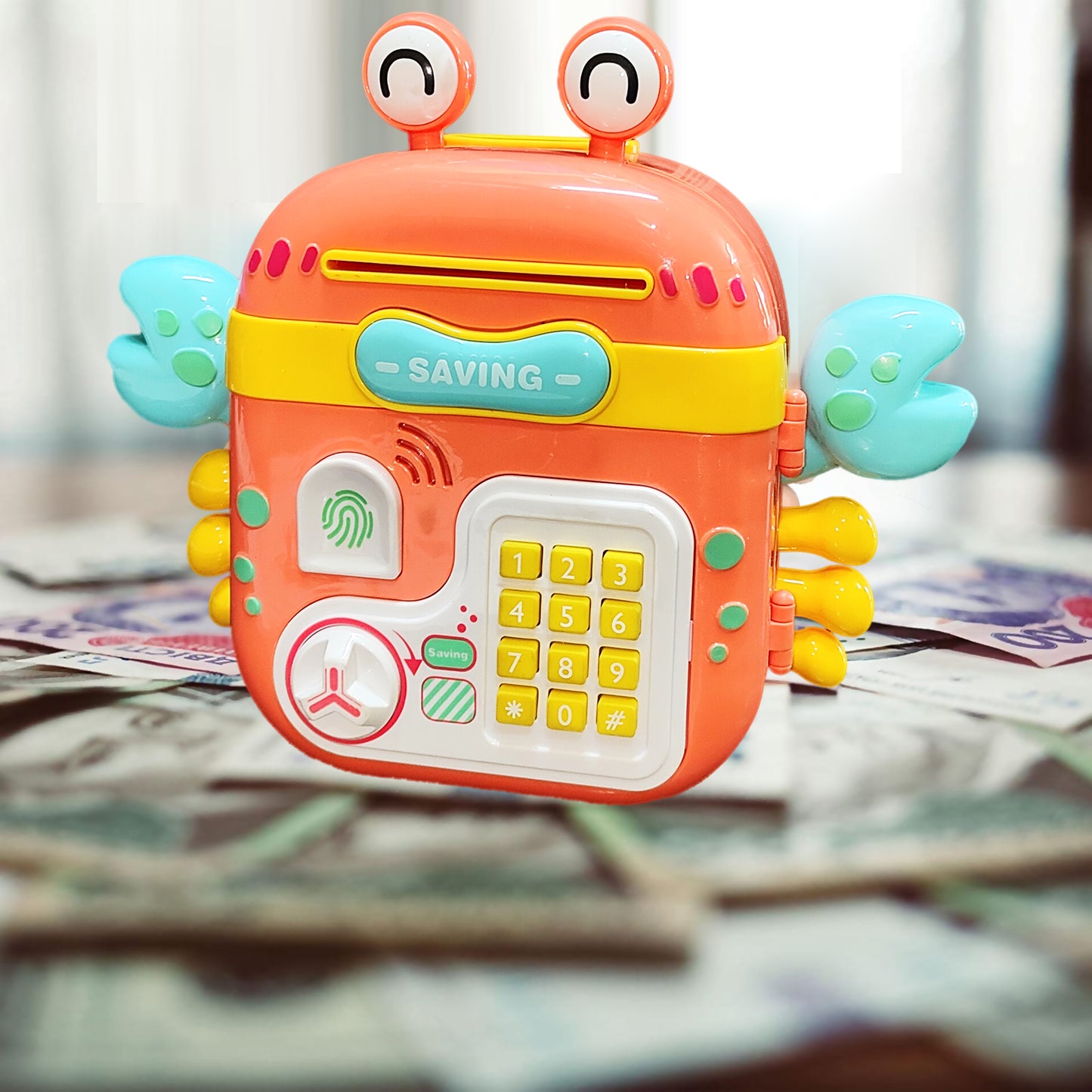 CRAB  Musical Money Safe Kids Piggy Savings Bank with Personal ATM - Piggy Bank - Assorted Color