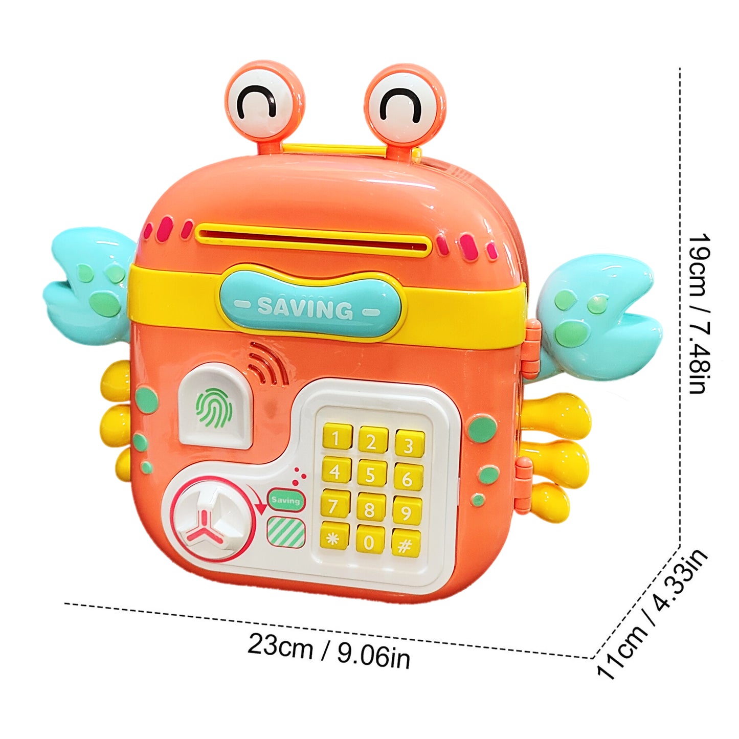 CRAB  Musical Money Safe Kids Piggy Savings Bank with Personal ATM - Piggy Bank - Assorted Color