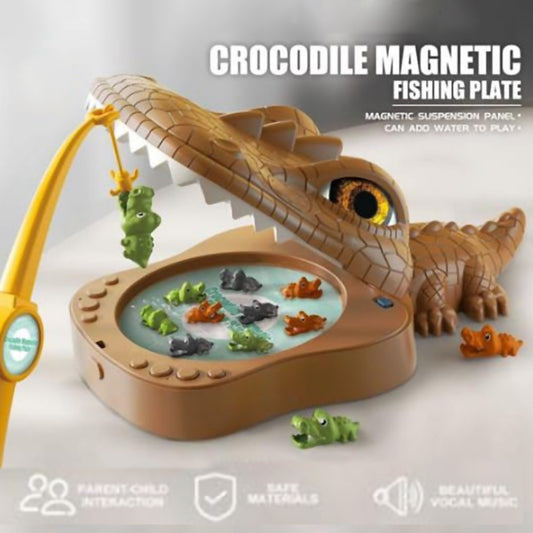 Crocodile Magnetic Fishing Plate Suspension Panel Can Add Water to Play