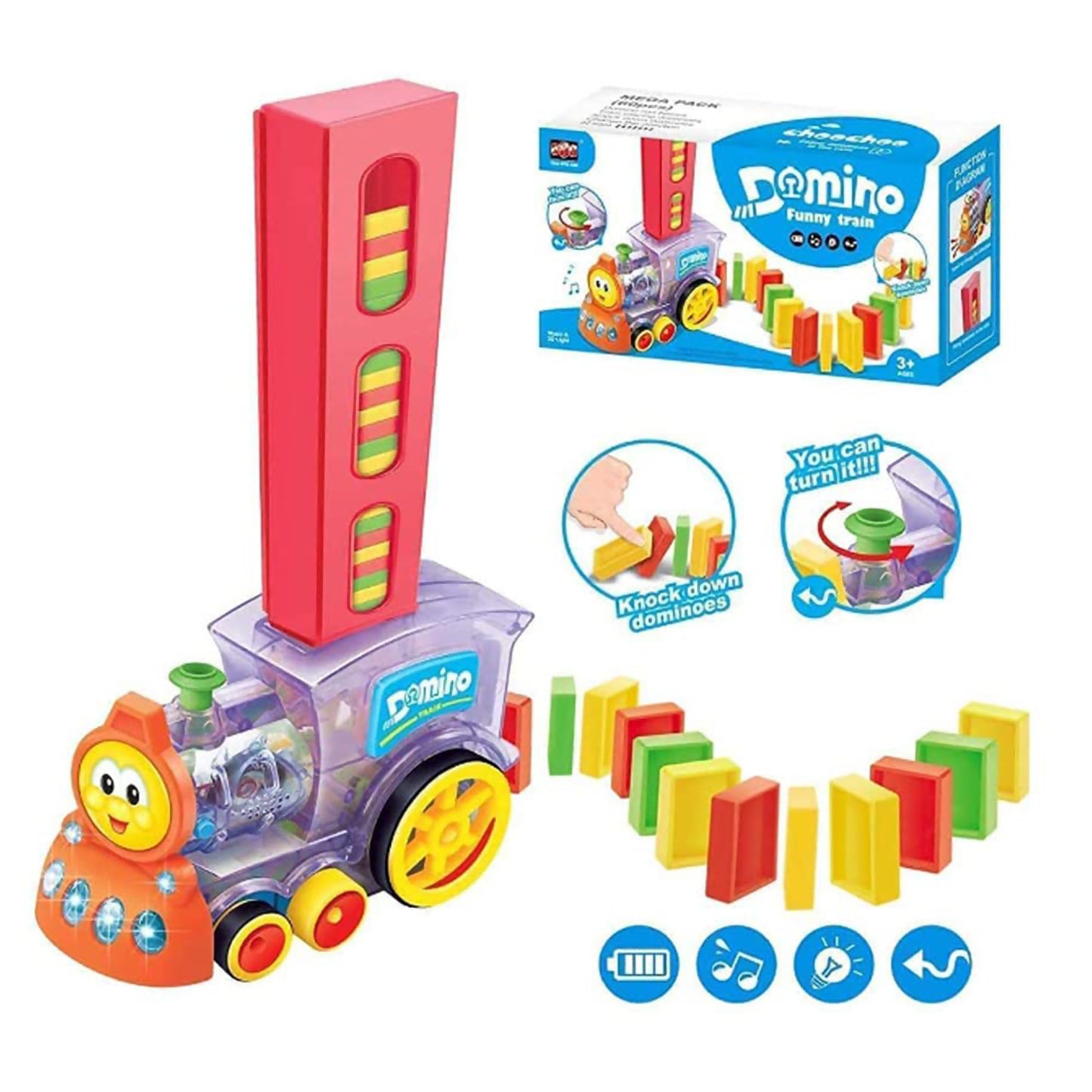 ChooChoo Domino Funny Train Know Down Dominoes Toy For Kids