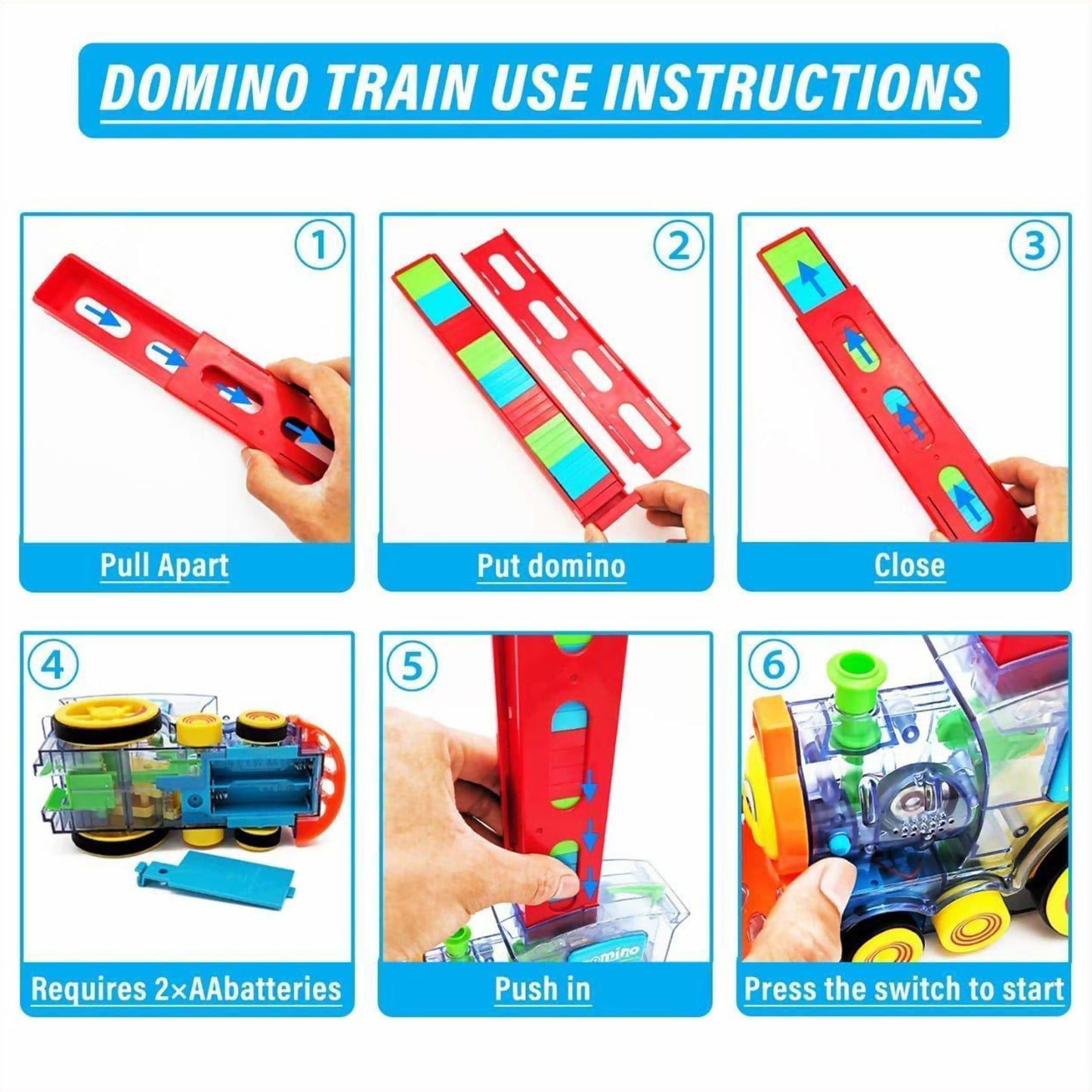 ChooChoo Domino Funny Train Know Down Dominoes Toy For Kids