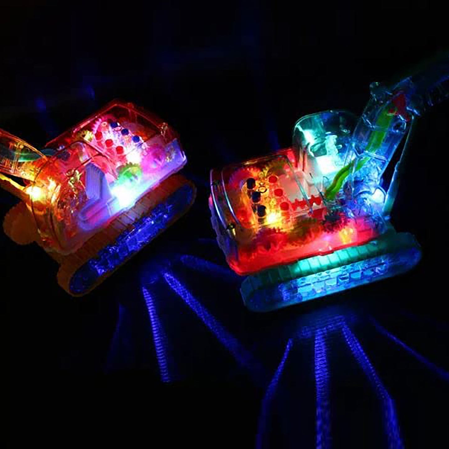 Musical Transparent Mechanical Gear Excavator With Lighting for kids