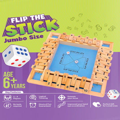 Flip The Stick Game, 2- 4 Players  Jumbo size Game