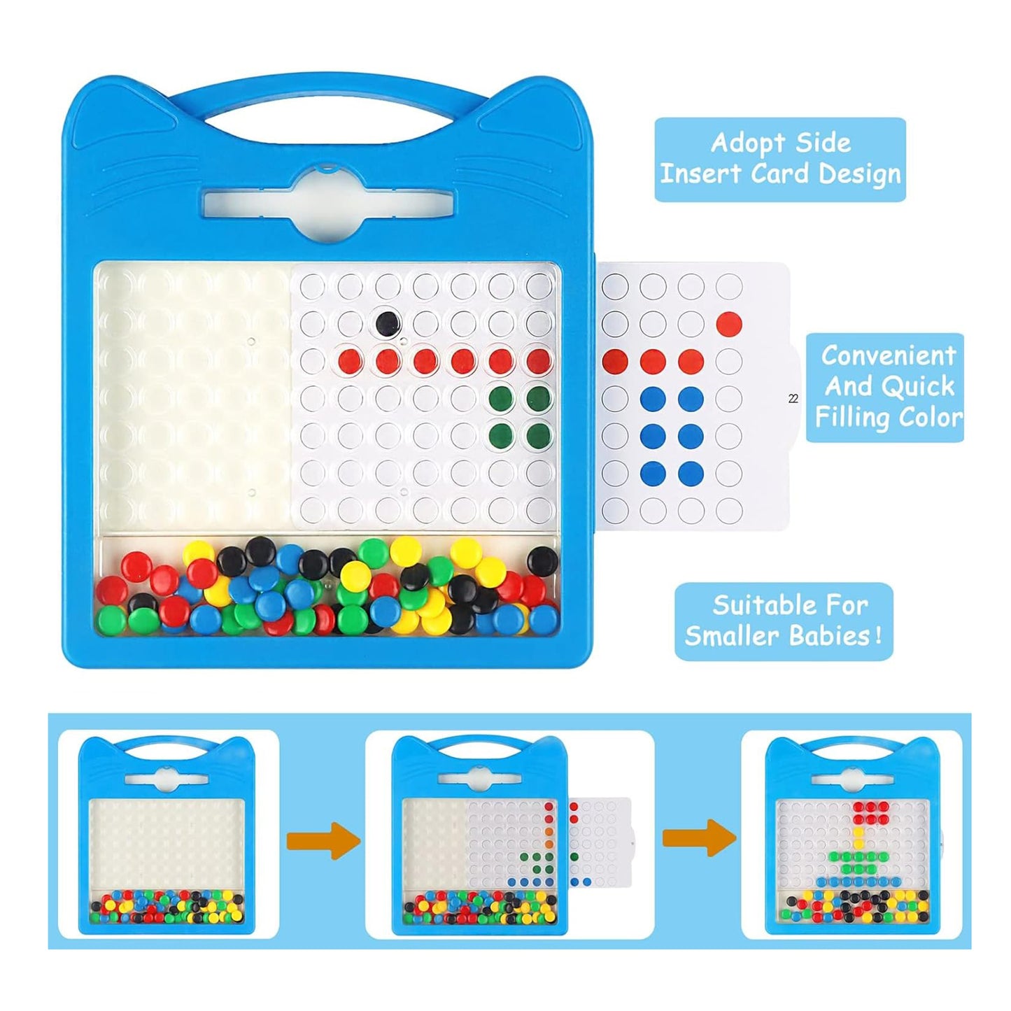 DOT Drawing Board Toy For Kids 12 Double Sided Cards & 1 Stylus