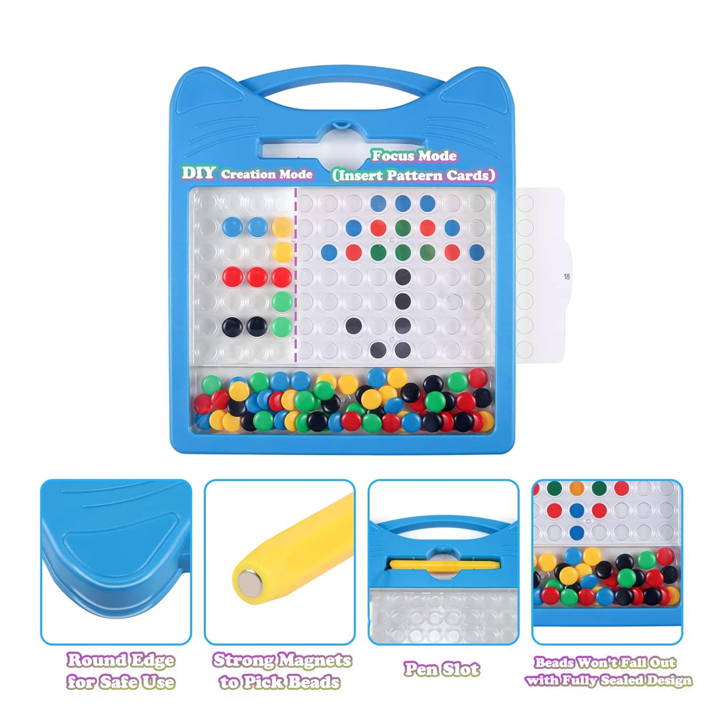 DOT Drawing Board Toy For Kids 12 Double Sided Cards & 1 Stylus