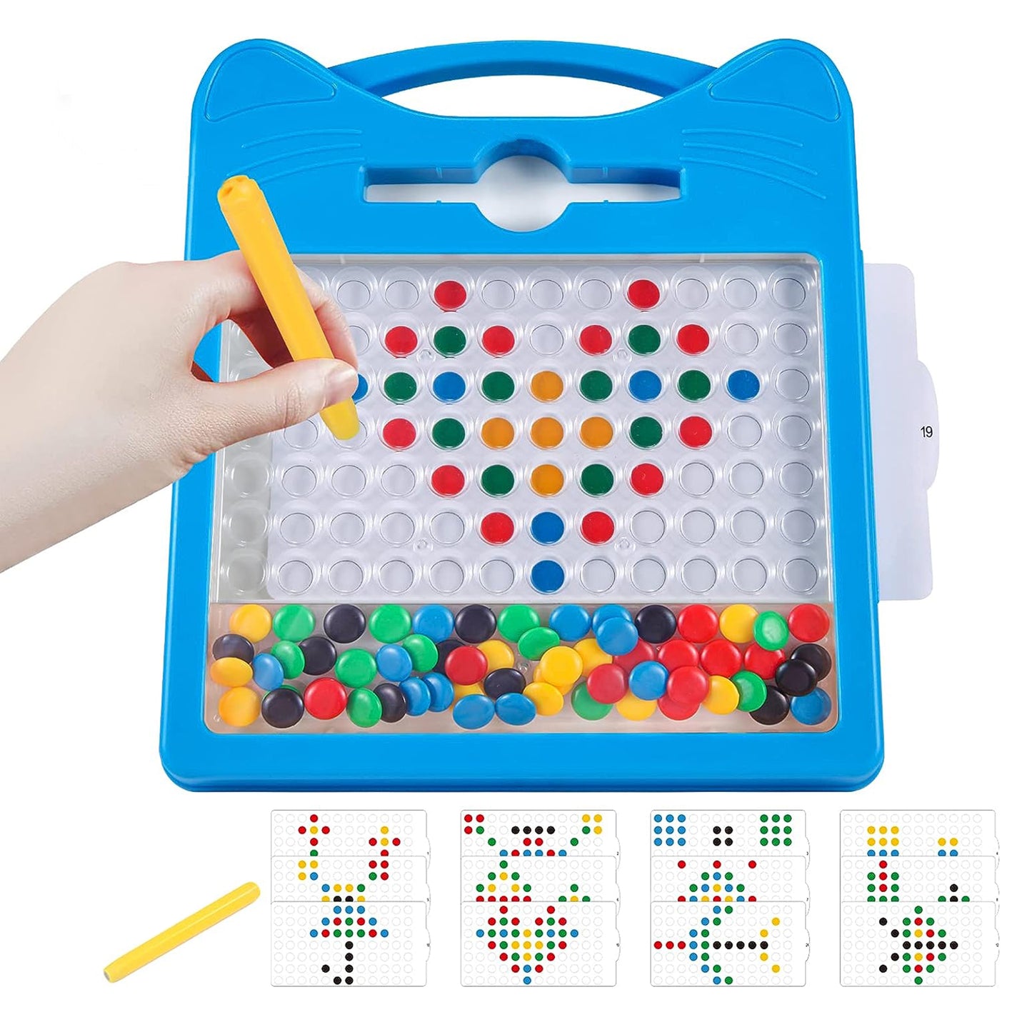 DOT Drawing Board Toy For Kids 12 Double Sided Cards & 1 Stylus