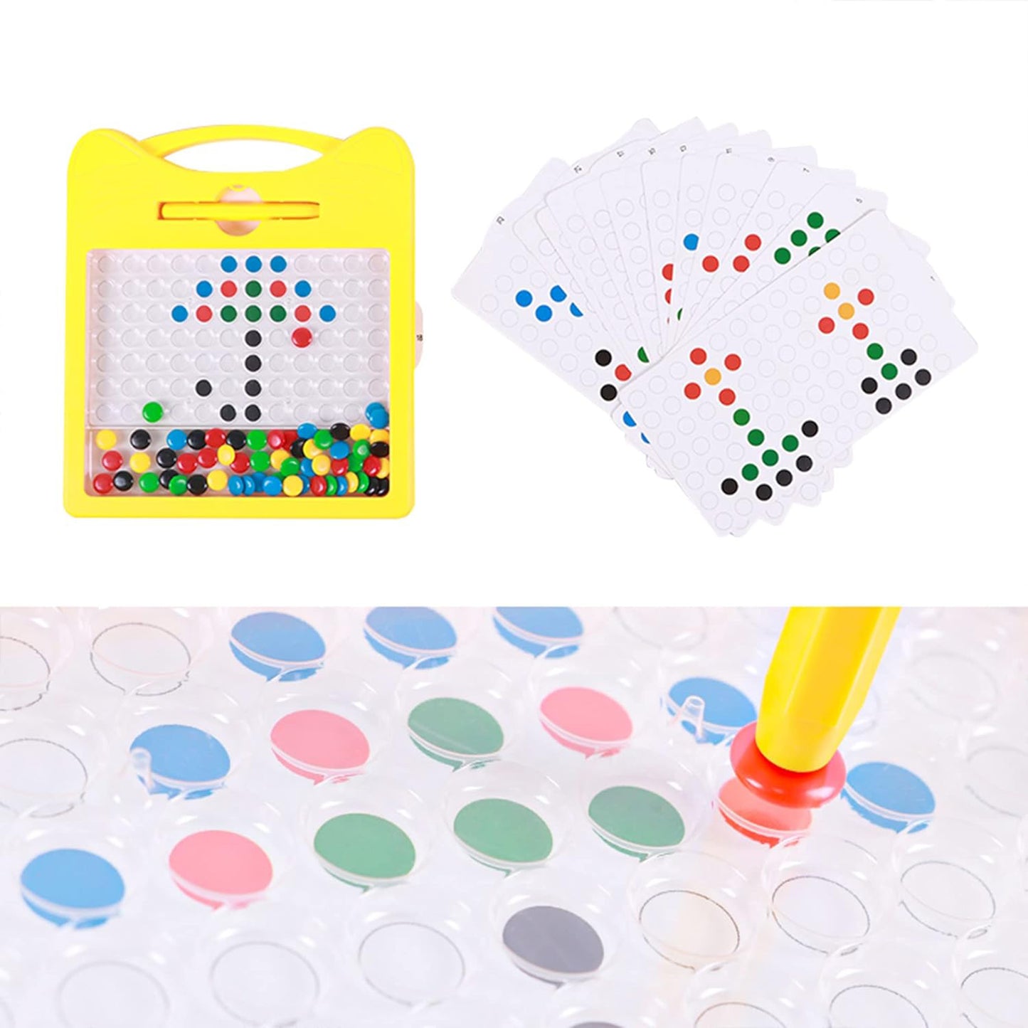 DOT Drawing Board Toy For Kids 12 Double Sided Cards & 1 Stylus