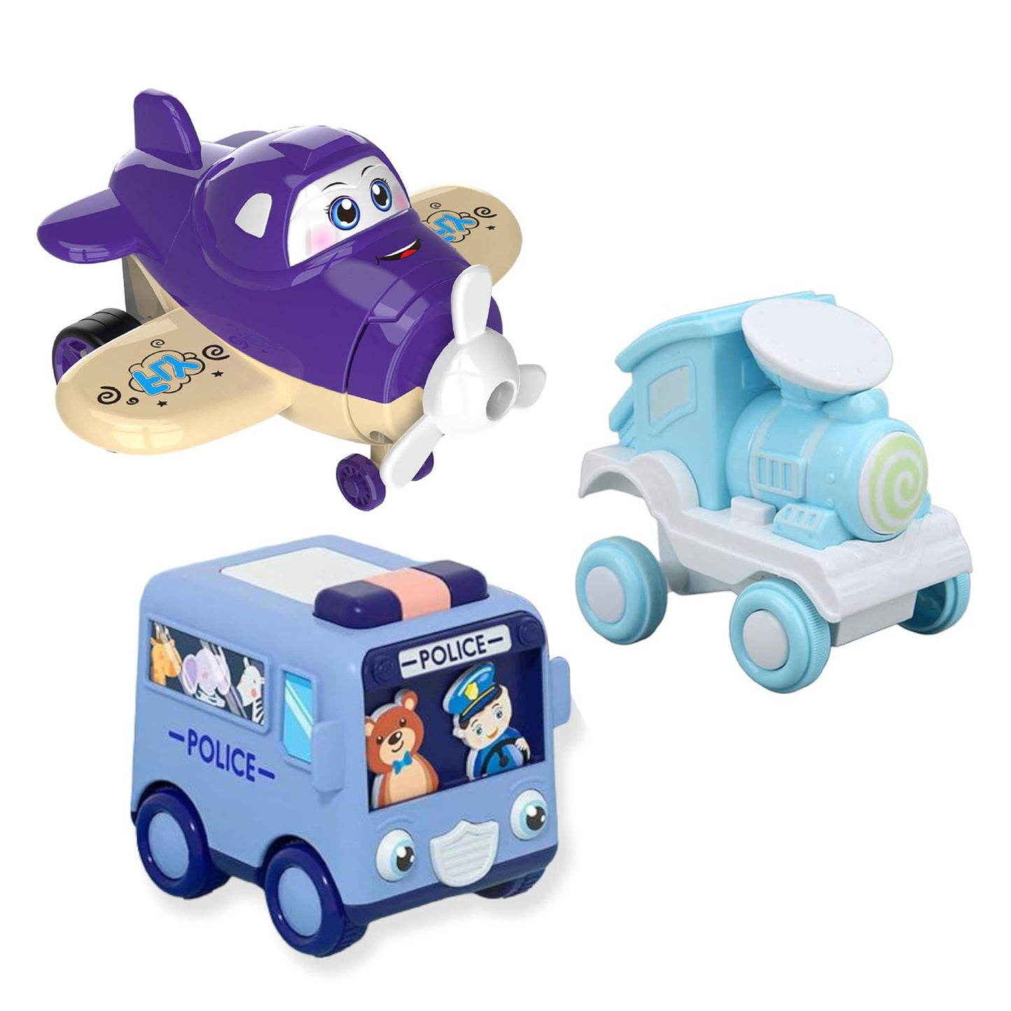 Combo Set of Train, Bus and Airplane for Kids Exploration!