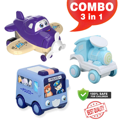 Combo Set of Train, Bus and Airplane for Kids Exploration!