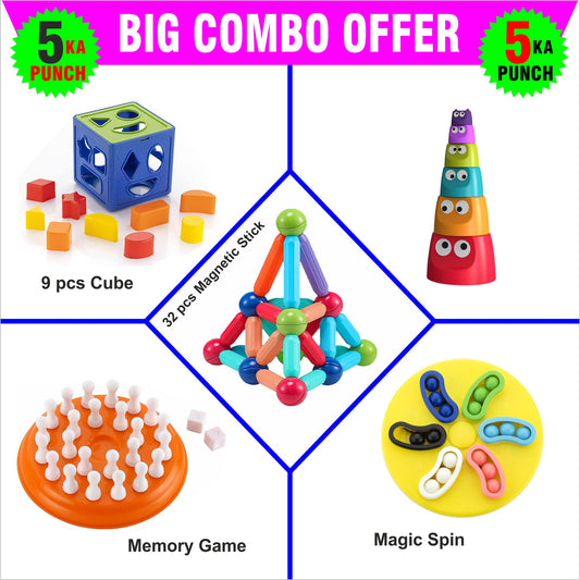 Educational DIY Combo Toy Set – 5 Games for STEM & Early Learning