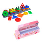 Combo of Long Shape Stacker Puzzle & Pencil Box