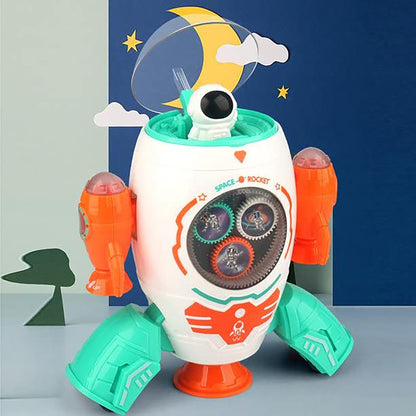 Dancing Space Rocket Robot: 360-Degree  Movement with Music toy for kids