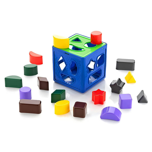 Educational:18-Piece Shape Sorter Toy for Preschool Kids