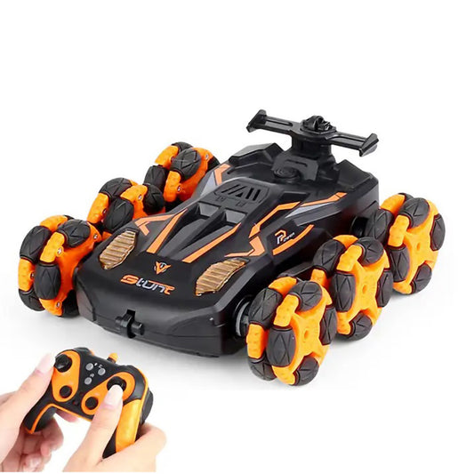 Dynamic 6-Round Stunt Racer: Morphing Racing Car Toy for Kids