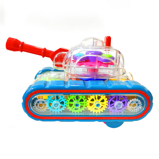 Transparent Universal Musical  Gear Swing Tank toy for kids