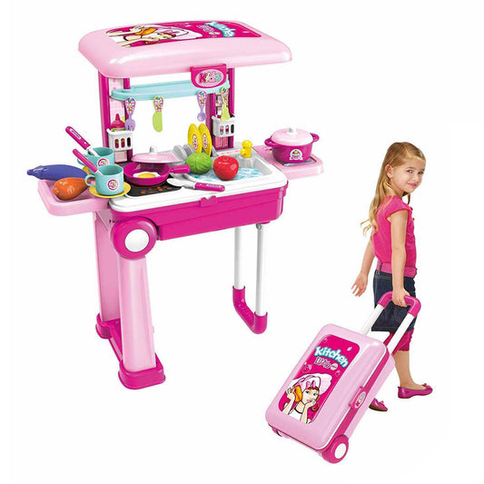 Little Chef 2-in-1 Kitchen Trolley: Music & Lights Galore