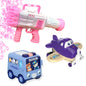 Ultimate Bubble Fun: 45-Hole Bubble Gun with Mini Plane and Bus