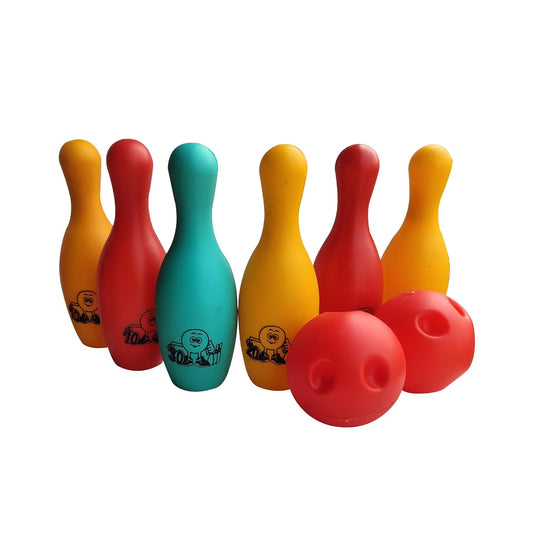 Bowling Alley Set with 6 Pins and 2 Ball Sports Game for kids