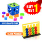 Buy 1 Get 1 Deal: Shape Sorter and Montessori Slide Puzzles for Kids