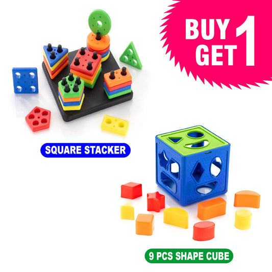 Buy 1 Get 1(  Set of Shape Cube and  Square Stacker )