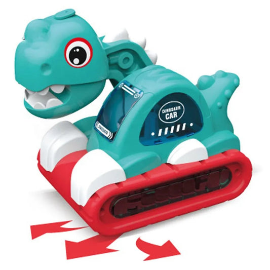 Dinosaur Engineering Vehicle Smoke Spray Light & Music Toy For Kids