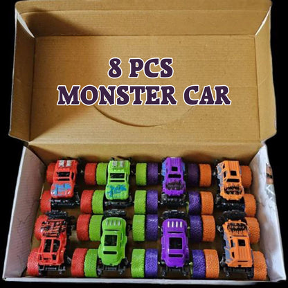 Monster Car 1:36 Scale Friction Power Car Toy 8 Pcs  Set For Kids