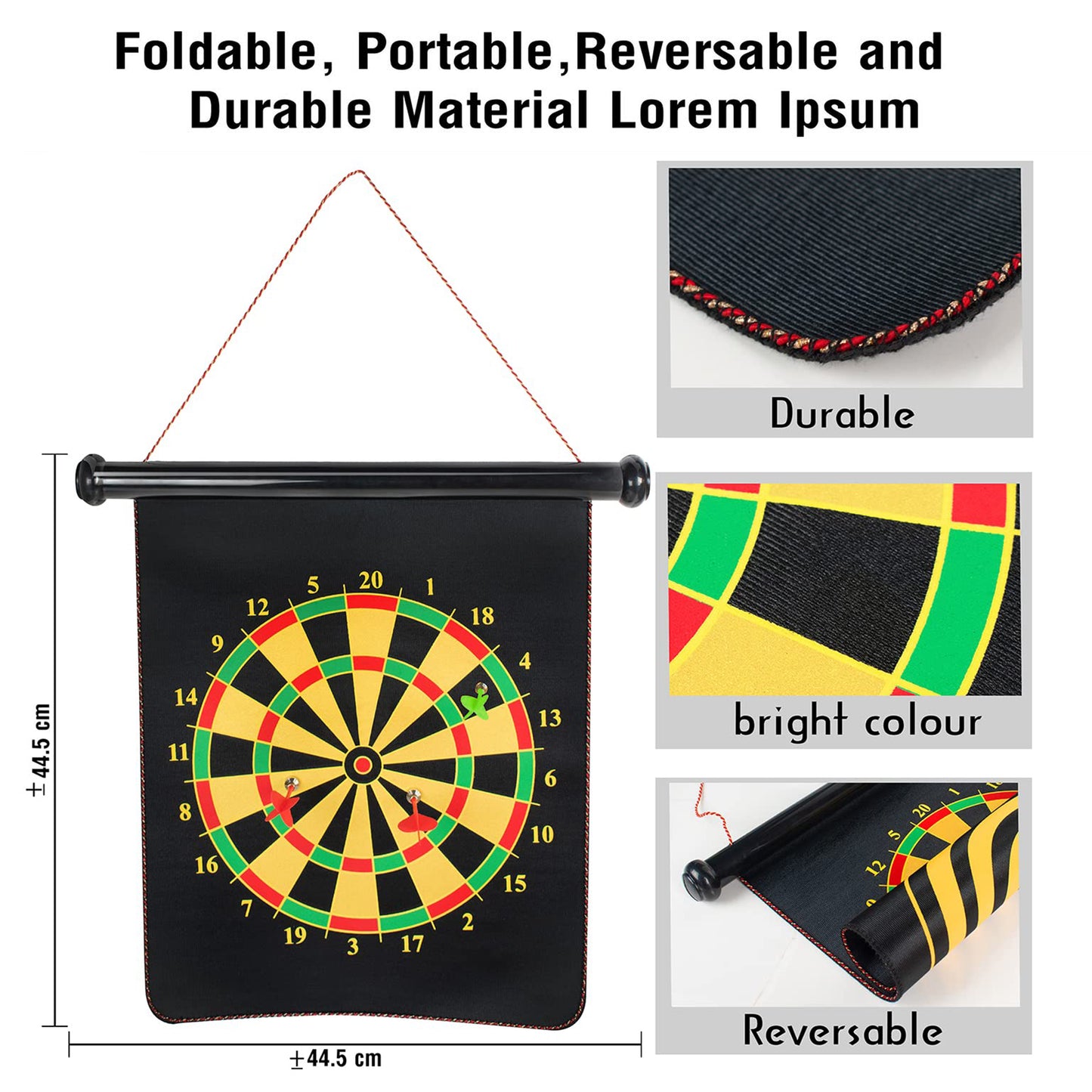 Magnetic Dartboard Board Game Set Bullseye  with 6 pcs Safe Darts toy For Kids