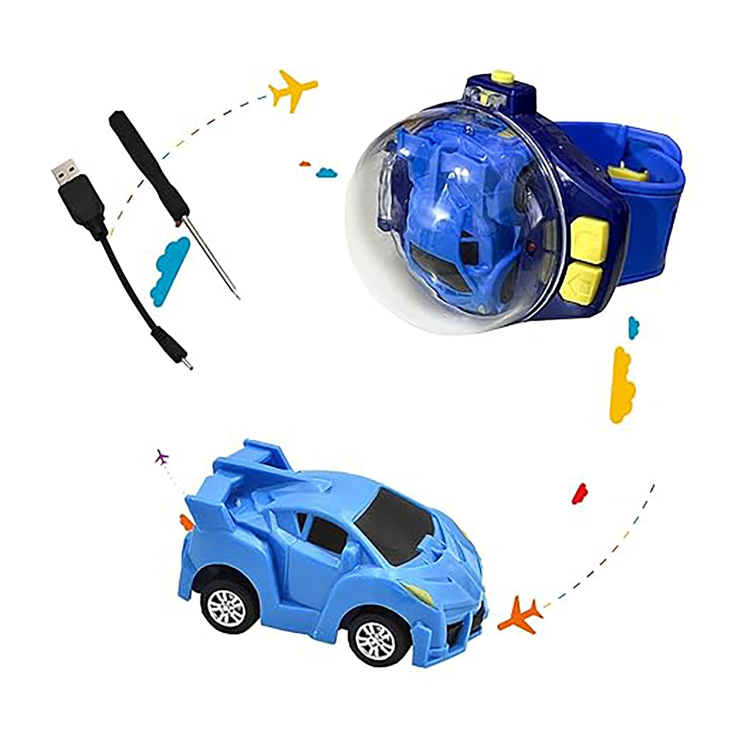 Mini Remote Control Car Watch Die Cast Metal Car Toy for kids