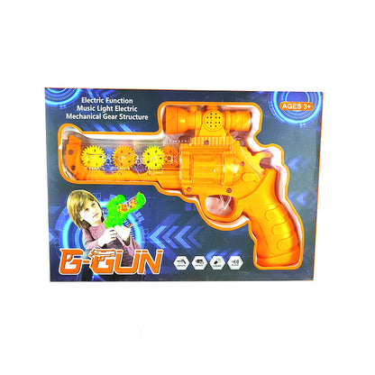 Battery Operated Gear Gun with Music Light Toy For Kids