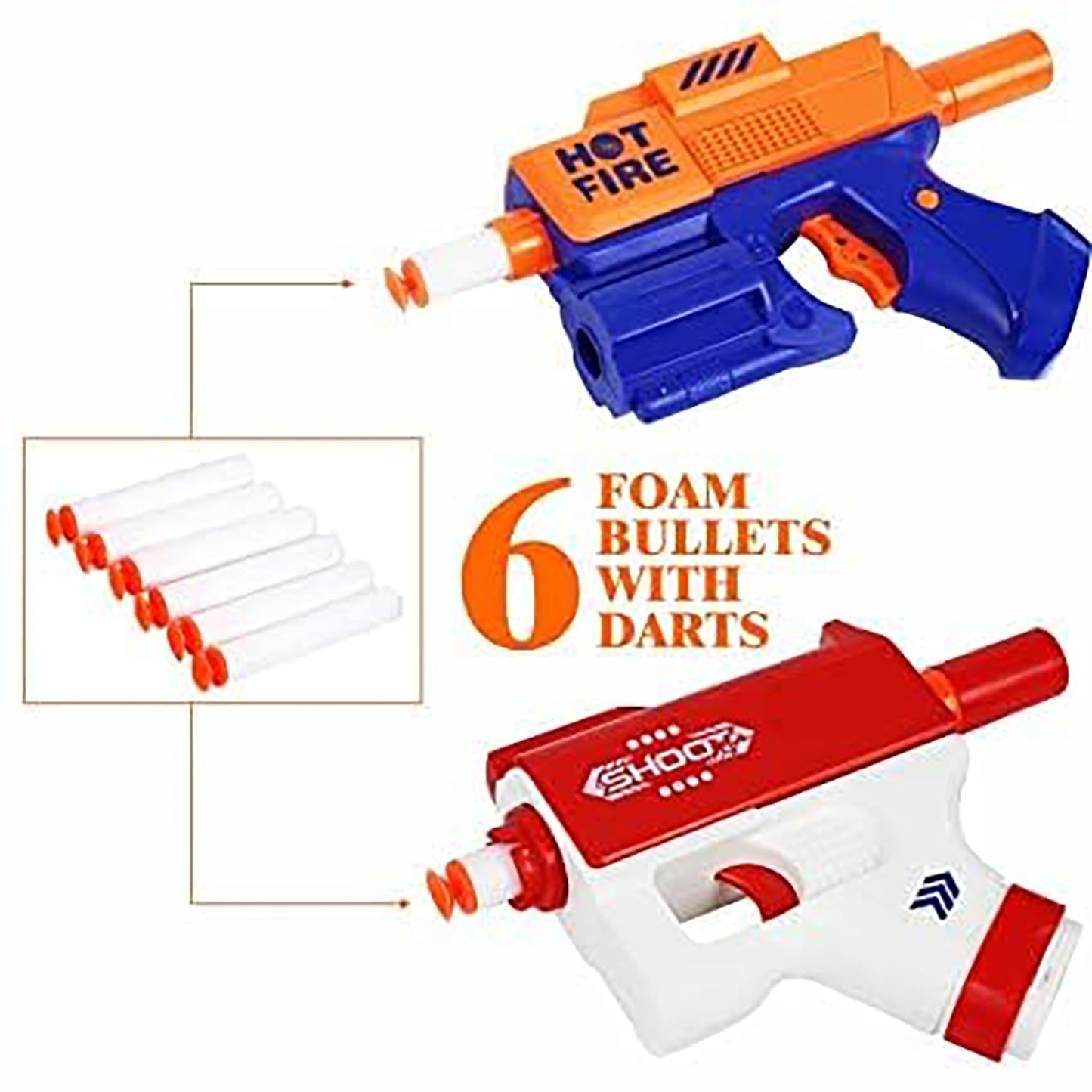 Twin Shot Mini Soft Bullet Gun With Foam Bullets toys for Kids