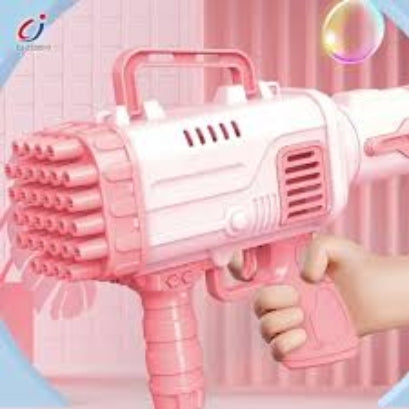 Battery Operated 32-Hole Bubble Gun Toy For Kids