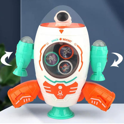 Dancing Space Rocket Robot: 360-Degree  Movement with Music toy for kids