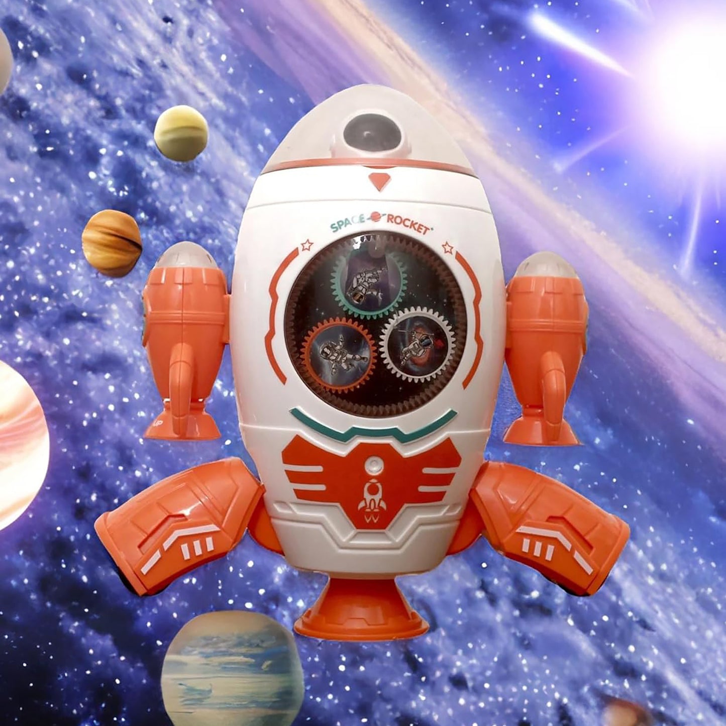 Dancing Space Rocket Robot: 360-Degree  Movement with Music toy for kids