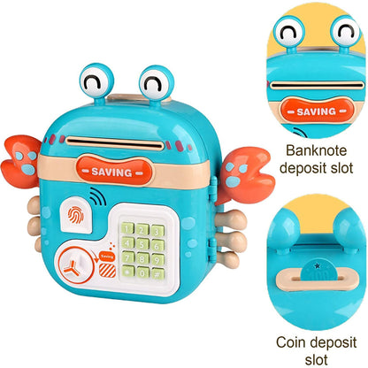 CRAB  Musical Money Safe Kids Piggy Savings Bank with Personal ATM - Piggy Bank - Assorted Color