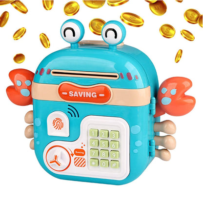 CRAB  Musical Money Safe Kids Piggy Savings Bank with Personal ATM - Piggy Bank - Assorted Color