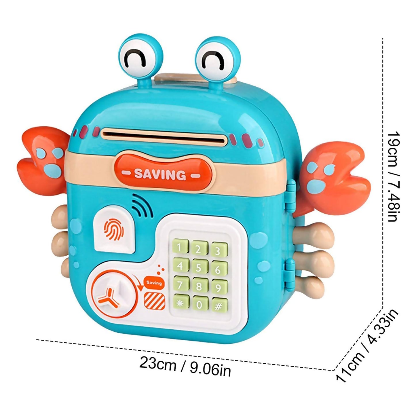 CRAB  Musical Money Safe Kids Piggy Savings Bank with Personal ATM - Piggy Bank - Assorted Color