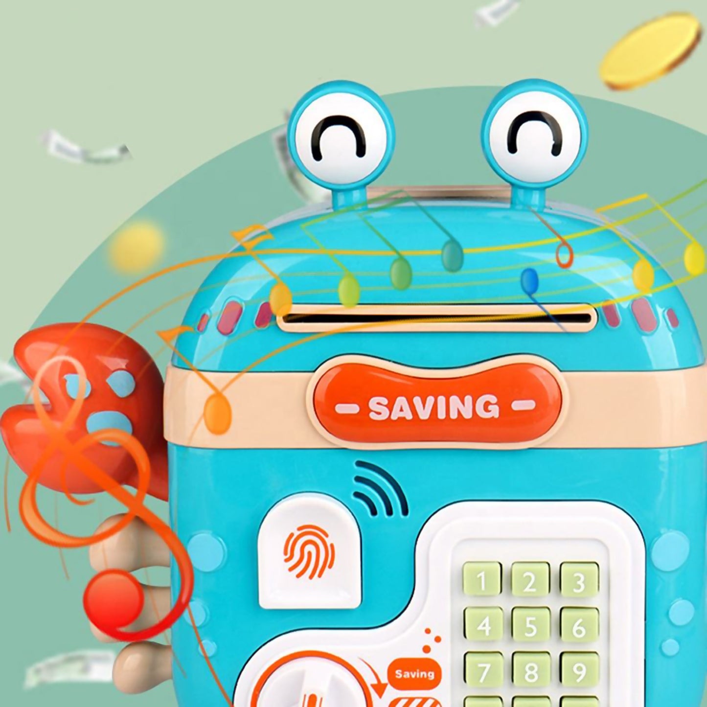 CRAB  Musical Money Safe Kids Piggy Savings Bank with Personal ATM - Piggy Bank - Assorted Color