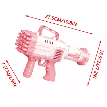 Battery Operated 32-Hole Bubble Gun Toy For Kids