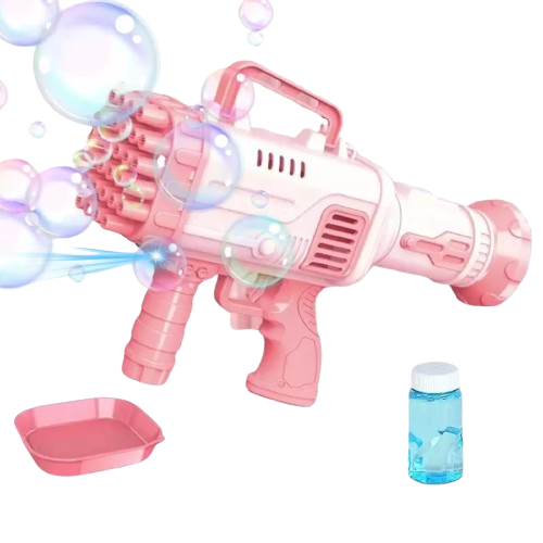 Battery Operated 32-Hole Bubble Gun Toy For Kids